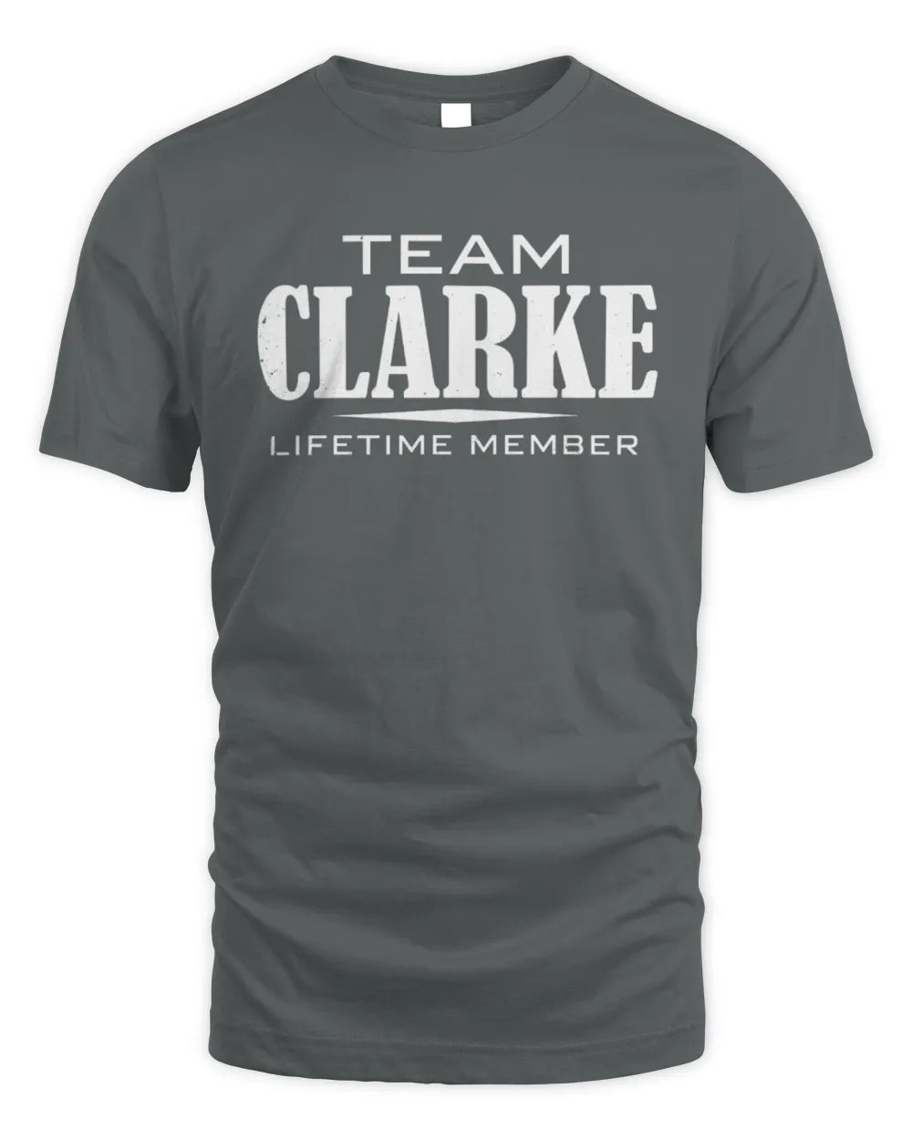 CLARKE BL62-K4-128 - Personalized “Team NAME Lifetime Member” - Unisex Standard T-Shirt - Charcoal