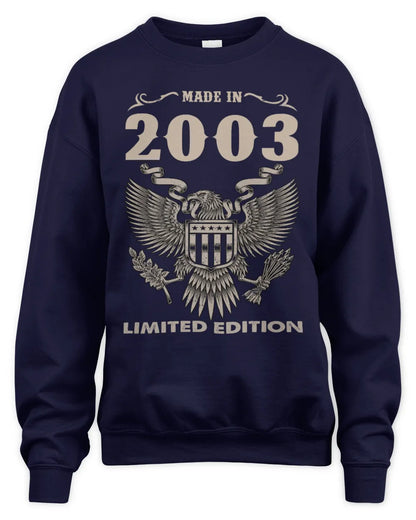 2003 HH89-K2 – Classic Birth Year Limited Edition T-Shirt - Unisex Sweatshirt - Navy