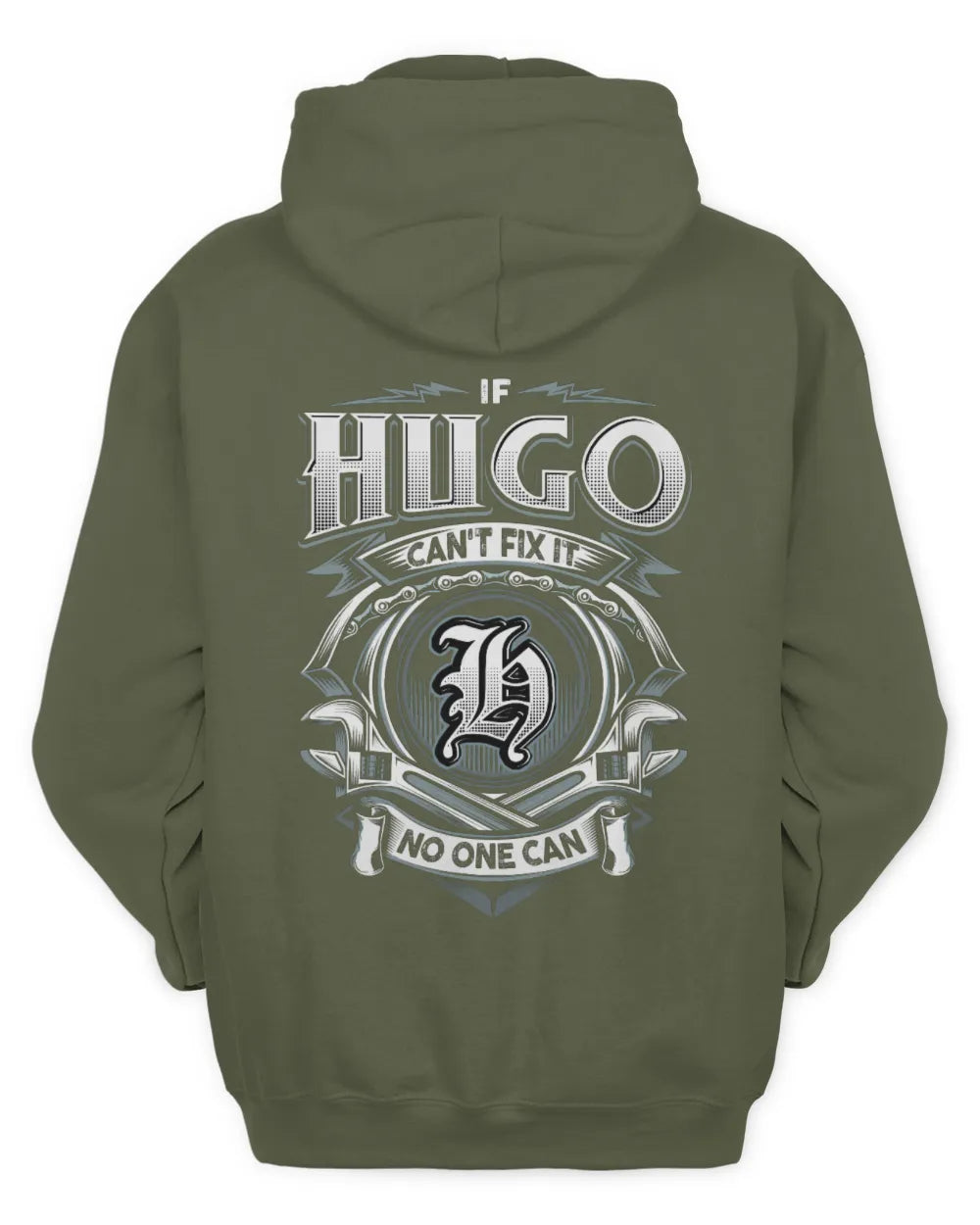 HUGO AP81-K4-626 - Personalized Ahmed Quote Apparel “If Ahmed Can't Fix It, No One Can” - Unisex Hoodie - Military Green