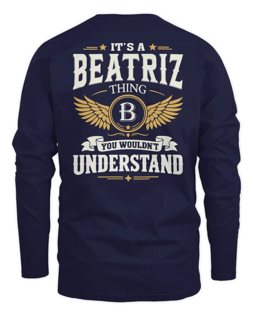 BEATRIZ KT06-M008 It’s a [NAME] Thing – You Wouldn’t Understand | Personalized Vintage T-Shirt - Men's Long Sleeved T-Shirt - Navy