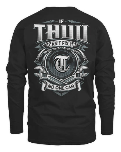 THUU AP81-K4-626 - Personalized Ahmed Quote Apparel “If Ahmed Can't Fix It, No One Can” - Men's Long Sleeved T-Shirt - Black