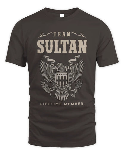SULTAN TP06-K82 – Personalized Classic Style Apparel “Team NAME Lifetime Member” - Unisex Standard T-Shirt - Dark Chocolate