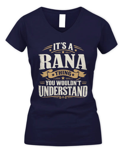 RANA P08 TH51 - Personalized “It’s a/an [NAME] Thing – You Wouldn’t Understand” Shirt - Women's V-Neck T-Shirt - Navy