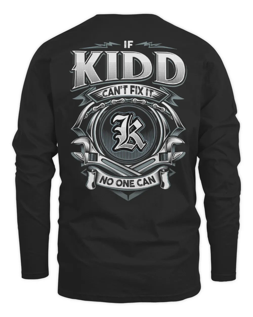 KIDD AP81-K4-626 - Personalized Ahmed Quote Apparel “If Ahmed Can't Fix It, No One Can” - Men's Long Sleeved T-Shirt - Black