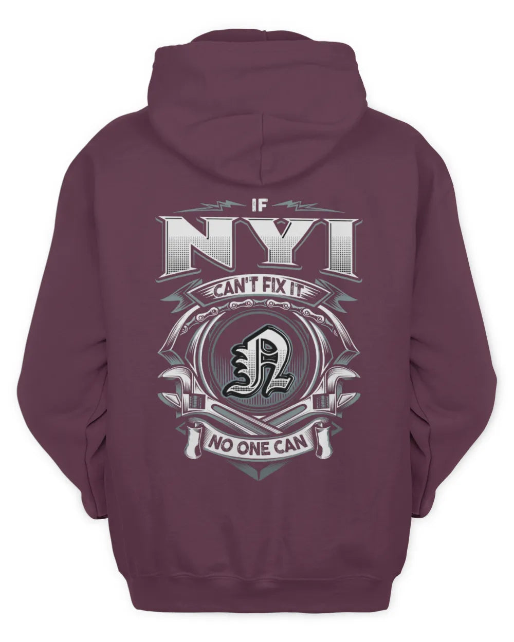 NYI AP81-K4-626 - Personalized Ahmed Quote Apparel “If Ahmed Can't Fix It, No One Can” - Unisex Hoodie - Maroon