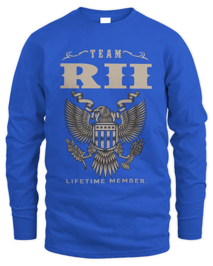 RII TP06-K82 – Personalized Classic Style Apparel “Team NAME Lifetime Member” - Men's Long Sleeved T-Shirt - Royal