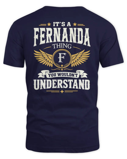 FERNANDA KT06-M008 It’s a [NAME] Thing – You Wouldn’t Understand | Personalized Vintage T-Shirt - Unisex Standard T-Shirt - Navy