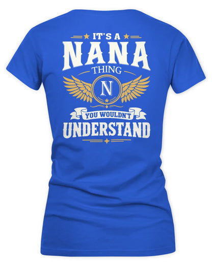 NANA KT06-M008 It’s a [NAME] Thing – You Wouldn’t Understand | Personalized Vintage T-Shirt - Women's V-Neck T-Shirt - Royal