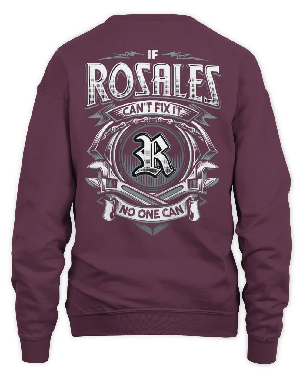 ROSALES AP81-K4-626 - Personalized Ahmed Quote Apparel “If Ahmed Can't Fix It, No One Can” - Unisex Sweatshirt - Maroon