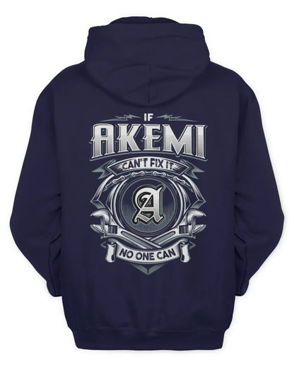AKEMI AP81-K4-626 - Personalized Ahmed Quote Apparel “If Ahmed Can't Fix It, No One Can” - Unisex Hoodie - Navy