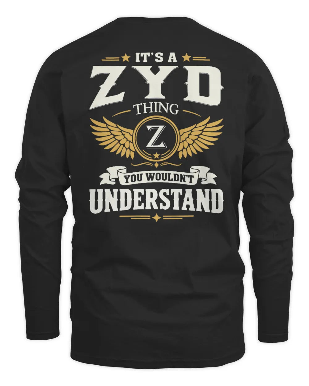 ZYD KT06-M008 It’s a [NAME] Thing – You Wouldn’t Understand | Personalized Vintage T-Shirt - Men's Long Sleeved T-Shirt - Black