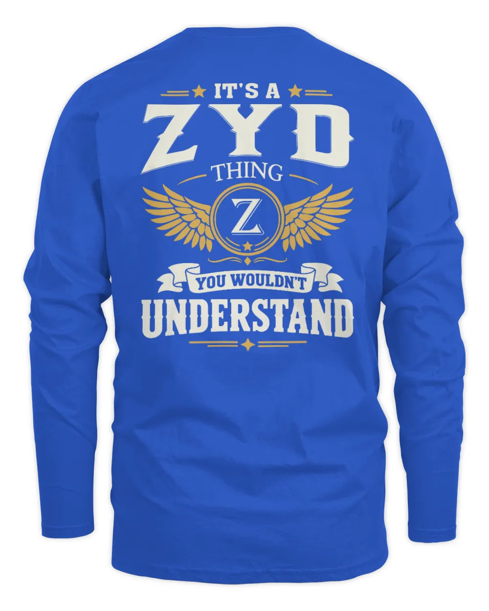 ZYD KT06-M008 It’s a [NAME] Thing – You Wouldn’t Understand | Personalized Vintage T-Shirt - Men's Long Sleeved T-Shirt - Royal