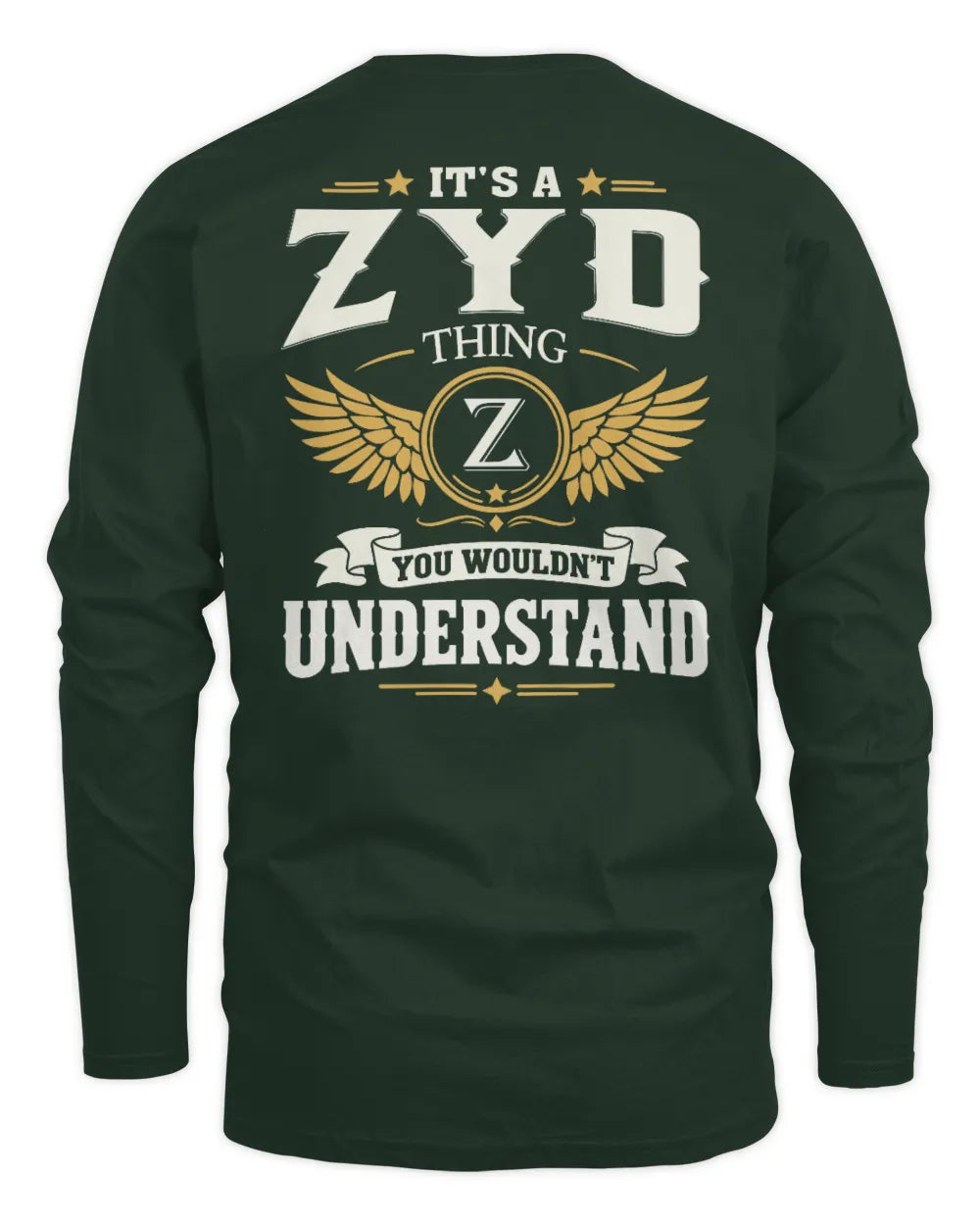 ZYD KT06-M008 It’s a [NAME] Thing – You Wouldn’t Understand | Personalized Vintage T-Shirt - Men's Long Sleeved T-Shirt - Forest Green