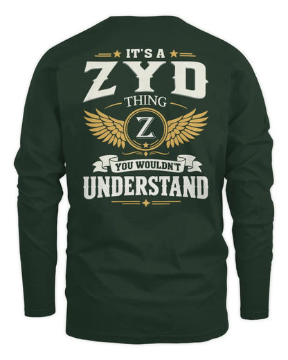 ZYD KT06-M008 It’s a [NAME] Thing – You Wouldn’t Understand | Personalized Vintage T-Shirt - Men's Long Sleeved T-Shirt - Forest Green