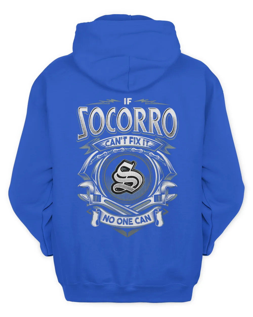 SOCORRO AP81-K4-626 - Personalized Ahmed Quote Apparel “If Ahmed Can't Fix It, No One Can” - Unisex Hoodie - Royal