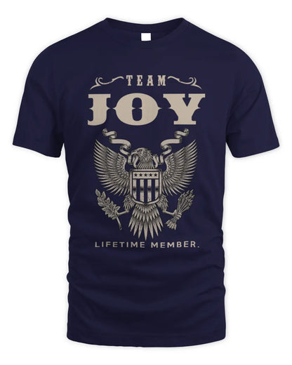 JOY TP06-K82 – Personalized Classic Style Apparel “Team NAME Lifetime Member” - Unisex Standard T-Shirt - Navy