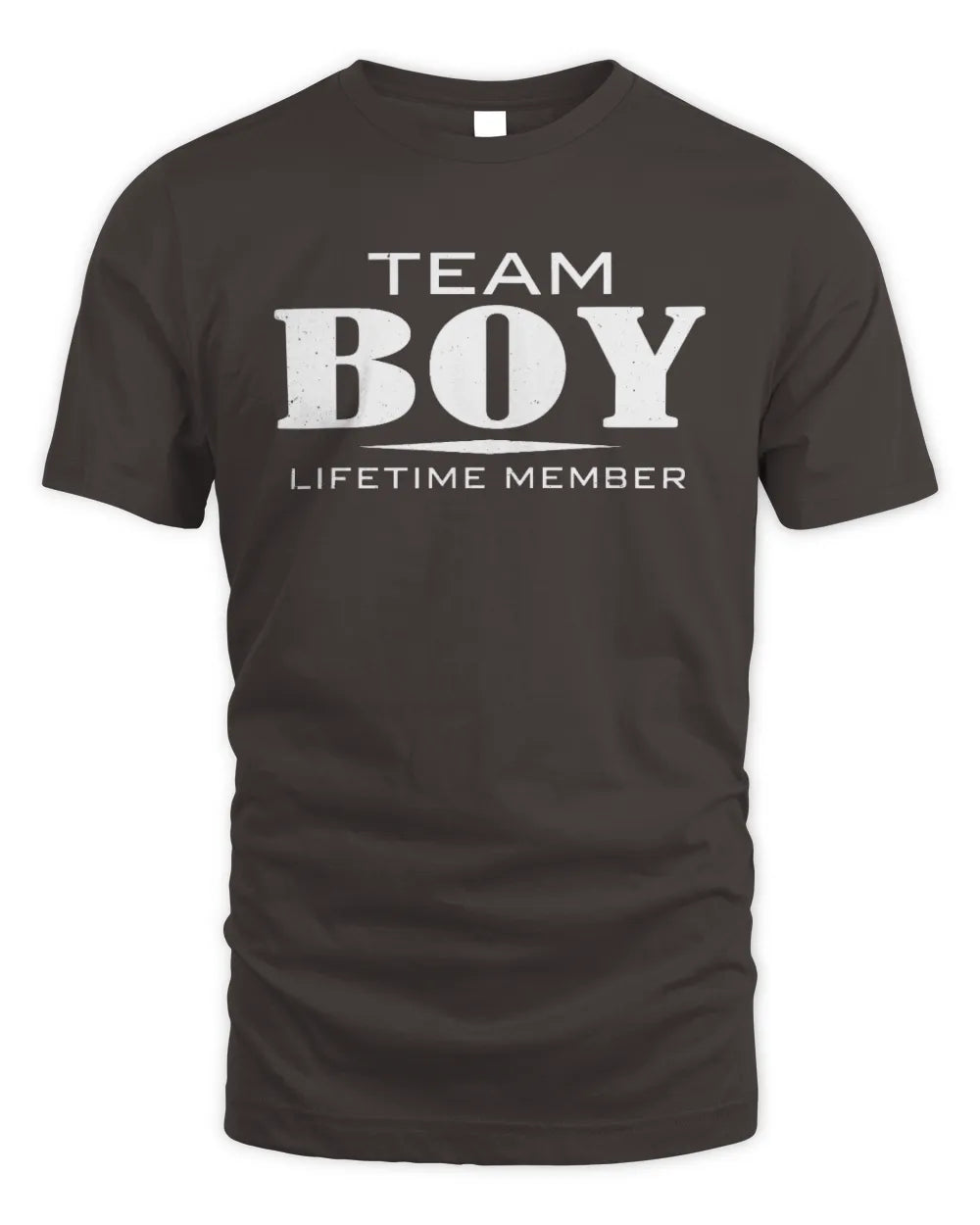 BOY BL62-K4-128 - Personalized “Team NAME Lifetime Member” - Unisex Standard T-Shirt - Dark Chocolate