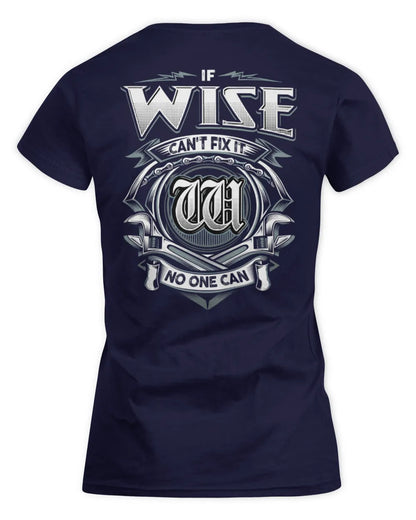 WISE AP81-K4-626 - Personalized Ahmed Quote Apparel “If Ahmed Can't Fix It, No One Can” - Women's Standard T-Shirt - Navy