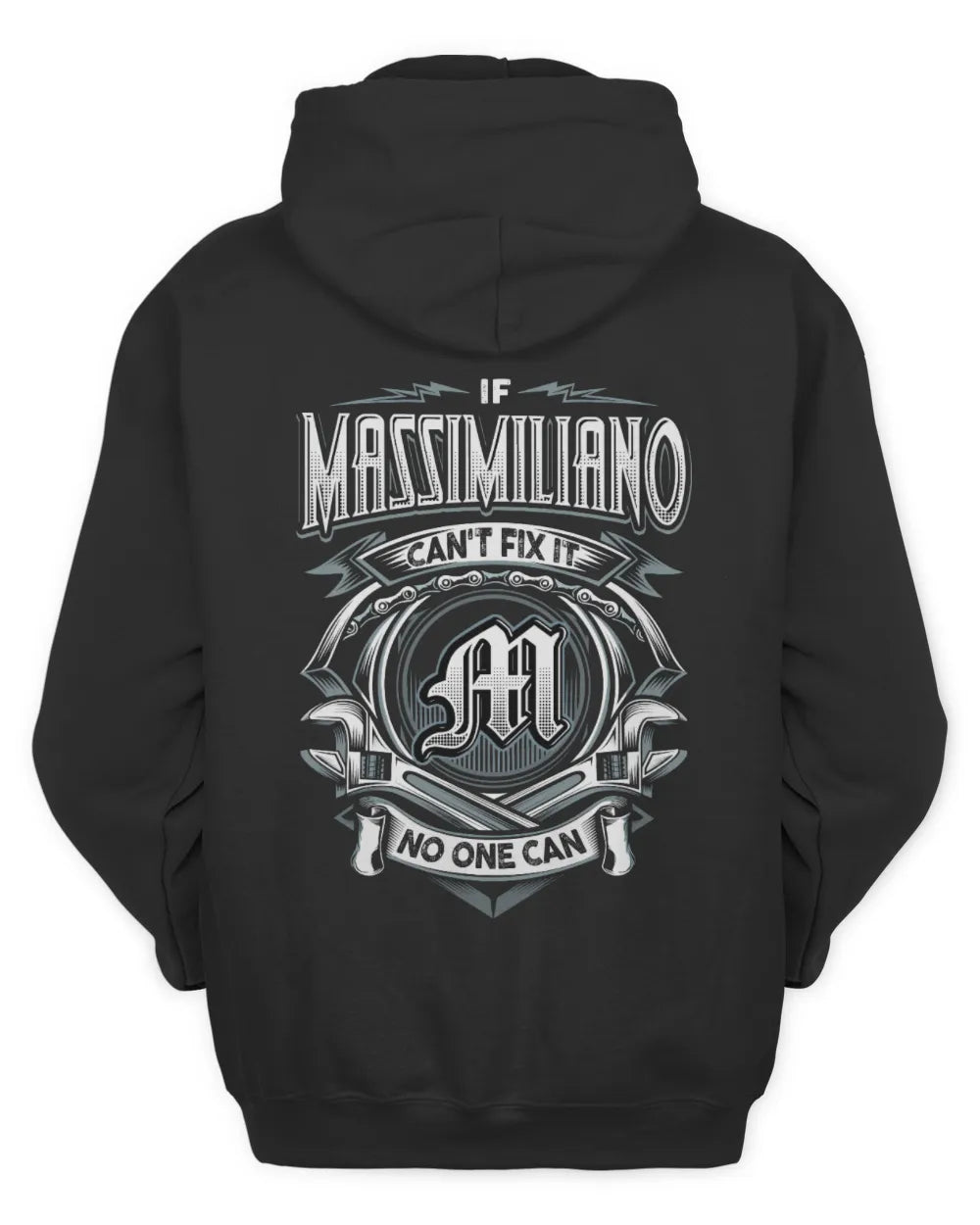 MASSIMILIANO AP81-K4-626 - Personalized Ahmed Quote Apparel “If Ahmed Can't Fix It, No One Can” - Unisex Hoodie - Black