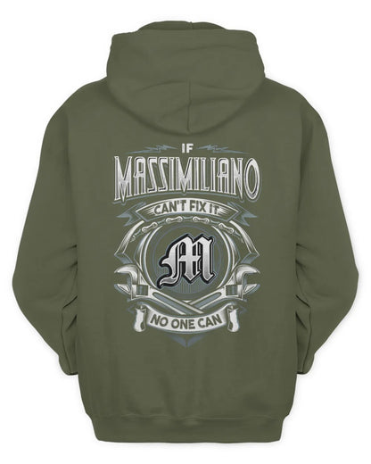 MASSIMILIANO AP81-K4-626 - Personalized Ahmed Quote Apparel “If Ahmed Can't Fix It, No One Can” - Unisex Hoodie - Military Green