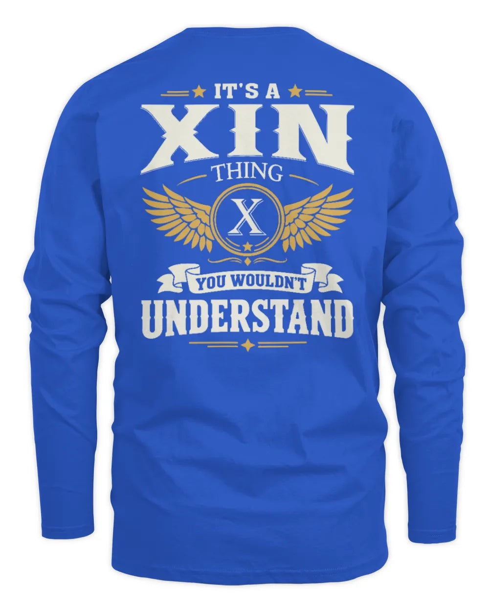 XIN KT06-M008 It’s a [NAME] Thing – You Wouldn’t Understand | Personalized Vintage T-Shirt - Men's Long Sleeved T-Shirt - Royal