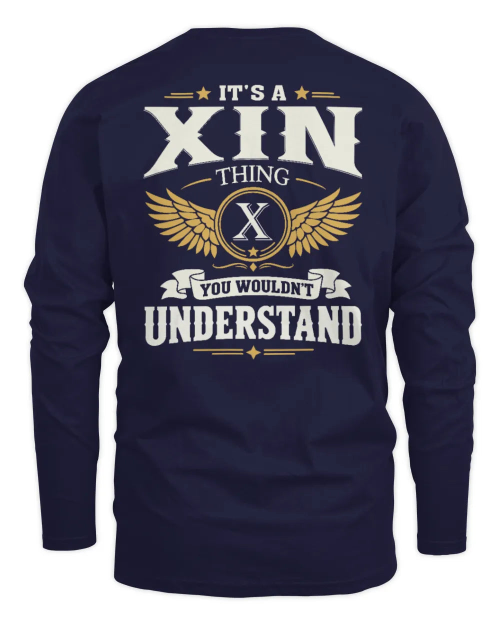 XIN KT06-M008 It’s a [NAME] Thing – You Wouldn’t Understand | Personalized Vintage T-Shirt - Men's Long Sleeved T-Shirt - Navy