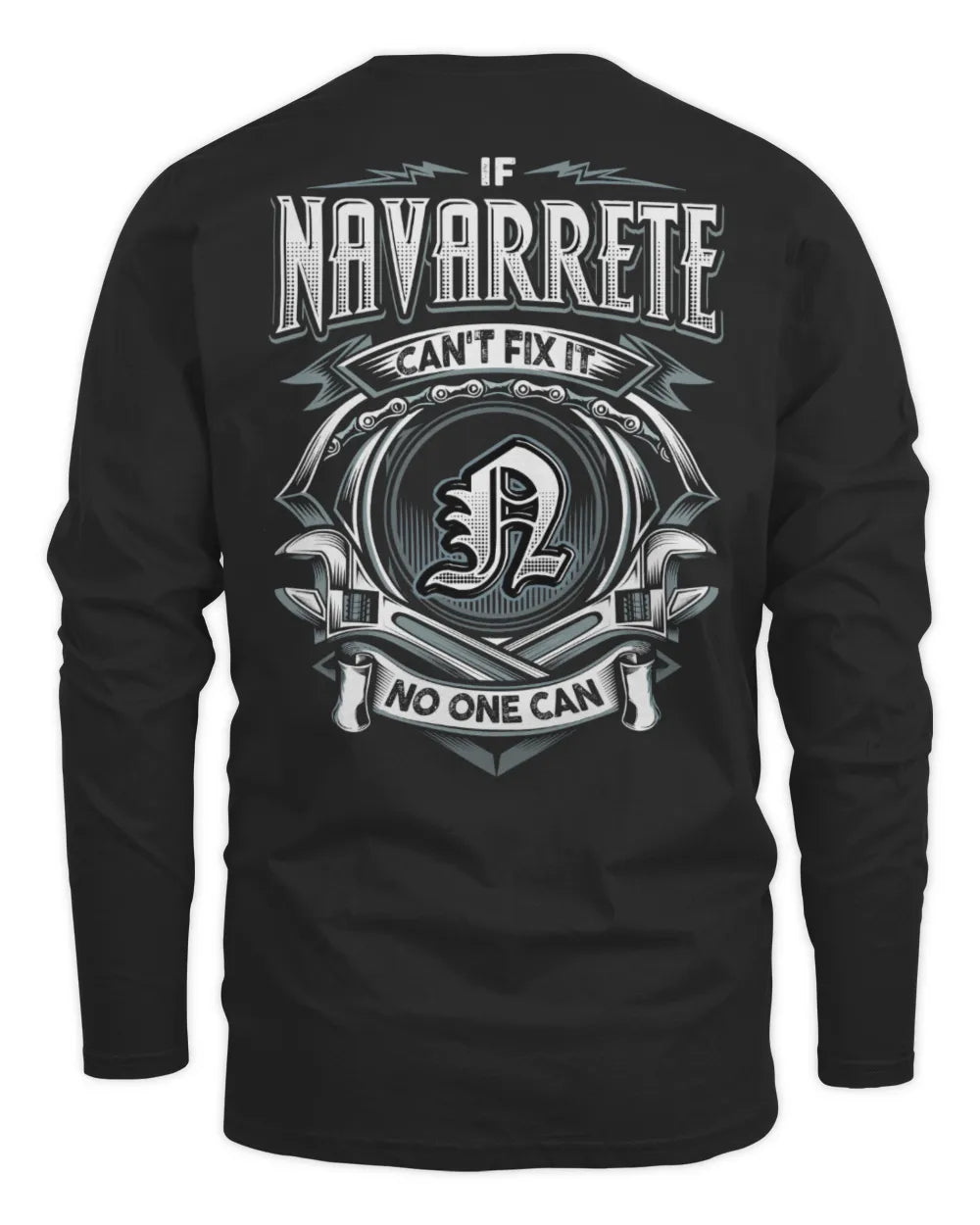 NAVARRETE AP81-K4-626 - Personalized Ahmed Quote Apparel “If Ahmed Can't Fix It, No One Can” - Men's Long Sleeved T-Shirt - Black