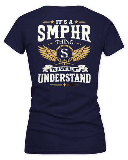 SMPHR KT06-M008 It’s a [NAME] Thing – You Wouldn’t Understand | Personalized Vintage T-Shirt - Women's V-Neck T-Shirt - Navy