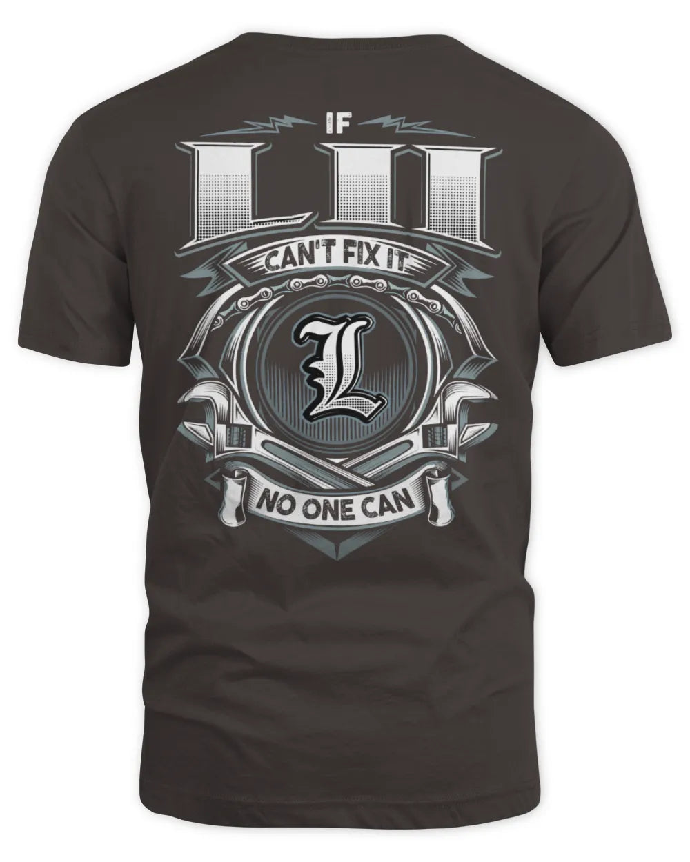 LII AP81-K4-626 - Personalized Ahmed Quote Apparel “If Ahmed Can't Fix It, No One Can” - Unisex Standard T-Shirt - Dark Chocolate