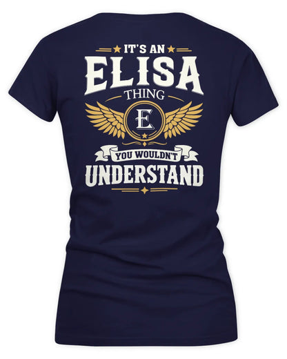 ELISA KT06-M008 It’s a [NAME] Thing – You Wouldn’t Understand | Personalized Vintage T-Shirt - Women's V-Neck T-Shirt - Navy