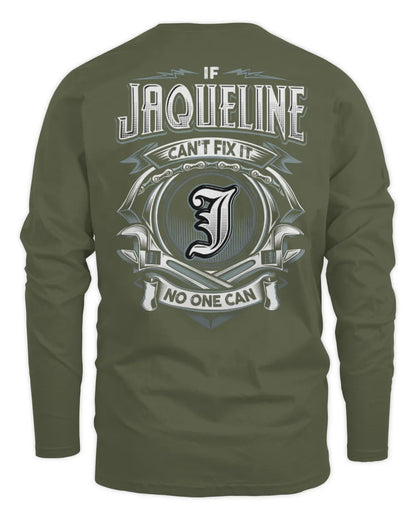 JAQUELINE AP81-K4-626 - Personalized Ahmed Quote Apparel “If Ahmed Can't Fix It, No One Can” - Men's Long Sleeved T-Shirt - Military Green