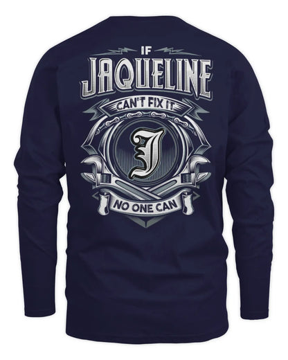 JAQUELINE AP81-K4-626 - Personalized Ahmed Quote Apparel “If Ahmed Can't Fix It, No One Can” - Men's Long Sleeved T-Shirt - Navy