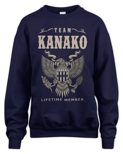 KANAKO TP06-K82 – Personalized Classic Style Apparel “Team NAME Lifetime Member” - Unisex Sweatshirt - Navy