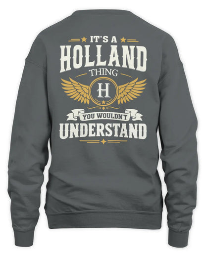 HOLLAND KT06-M008 It’s a [NAME] Thing – You Wouldn’t Understand | Personalized Vintage T-Shirt - Unisex Sweatshirt - Charcoal