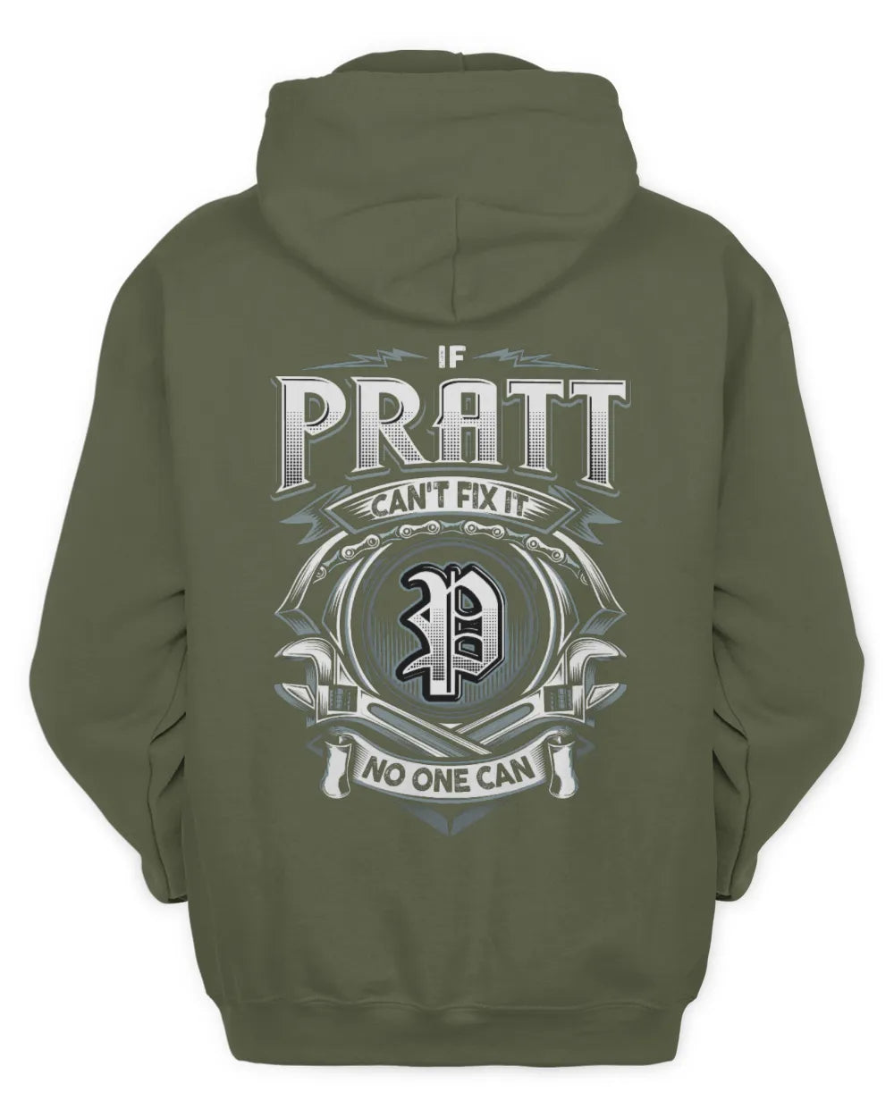 PRATT AP81-K4-626 - Personalized Ahmed Quote Apparel “If Ahmed Can't Fix It, No One Can” - Unisex Hoodie - Military Green