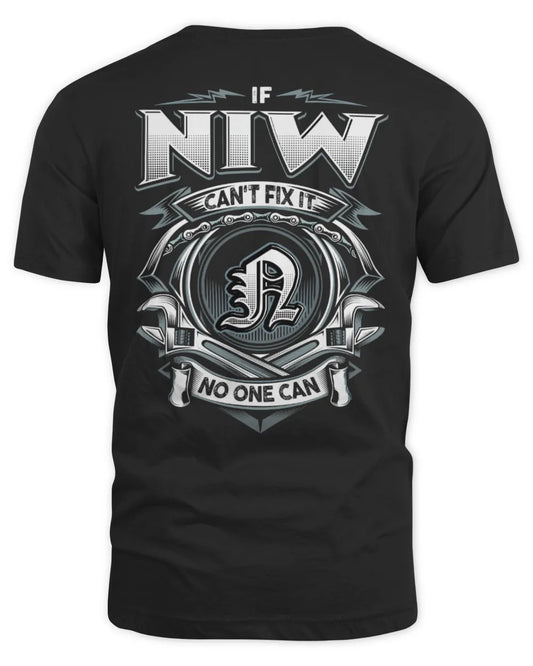 NIW AP81-K4-626 - Personalized Ahmed Quote Apparel “If Ahmed Can't Fix It, No One Can” - Unisex Standard T-Shirt - Black