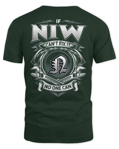 NIW AP81-K4-626 - Personalized Ahmed Quote Apparel “If Ahmed Can't Fix It, No One Can” - Unisex Standard T-Shirt - Forest Green