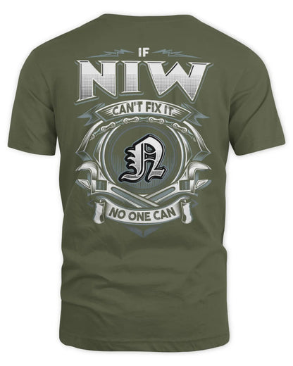 NIW AP81-K4-626 - Personalized Ahmed Quote Apparel “If Ahmed Can't Fix It, No One Can” - Unisex Standard T-Shirt - Military Green