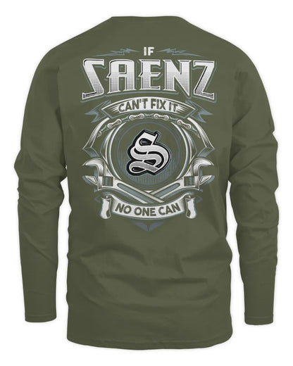 SAENZ AP81-K4-626 - Personalized Ahmed Quote Apparel “If Ahmed Can't Fix It, No One Can” - Men's Long Sleeved T-Shirt - Military Green