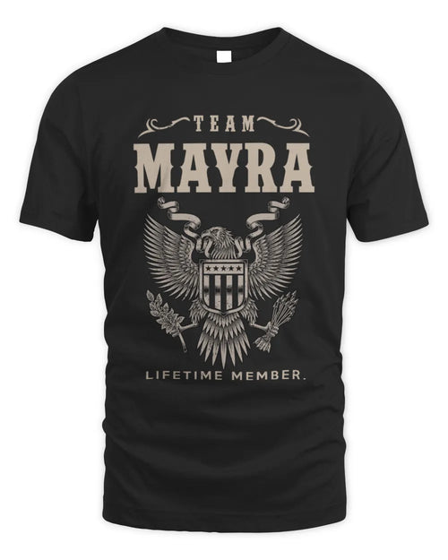 MAYRA TP06-K82 – Personalized Classic Style Apparel “Team NAME Lifetime Member” - Unisex Standard T-Shirt - Black