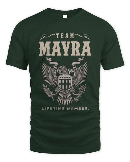 MAYRA TP06-K82 – Personalized Classic Style Apparel “Team NAME Lifetime Member” - Unisex Standard T-Shirt - Forest Green