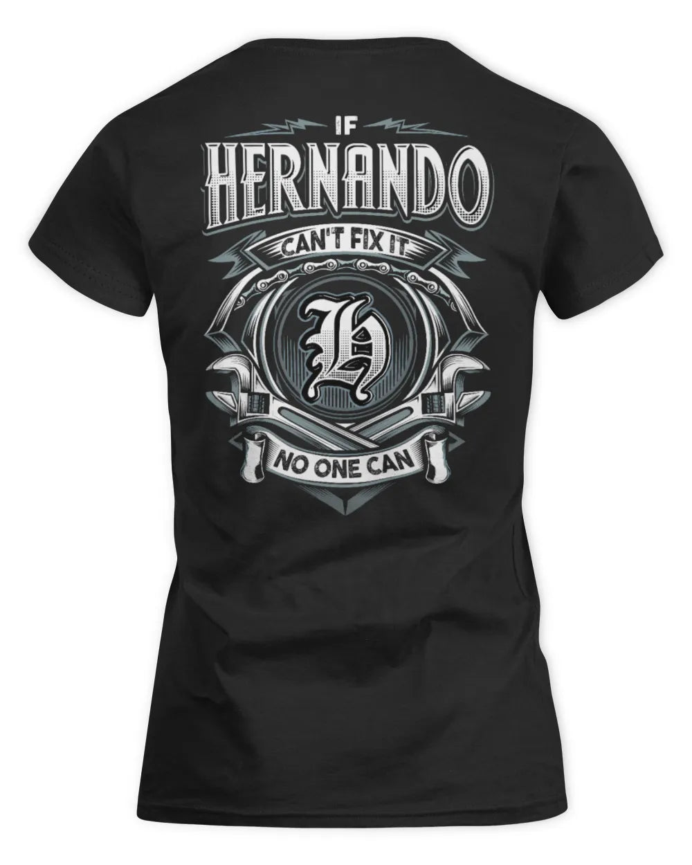 HERNANDO AP81-K4-626 - Personalized Ahmed Quote Apparel “If Ahmed Can't Fix It, No One Can” - Women's Standard T-Shirt - Black