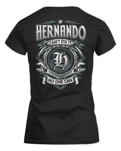HERNANDO AP81-K4-626 - Personalized Ahmed Quote Apparel “If Ahmed Can't Fix It, No One Can” - Women's Standard T-Shirt - Black