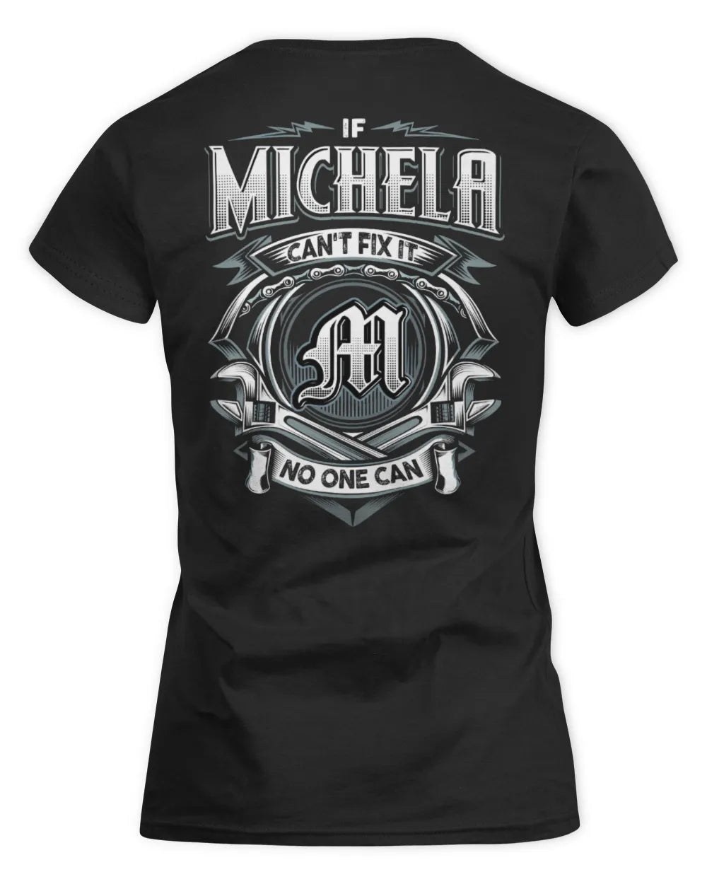 MICHELA AP81-K4-626 - Personalized Ahmed Quote Apparel “If Ahmed Can't Fix It, No One Can” - Women's Standard T-Shirt - Black