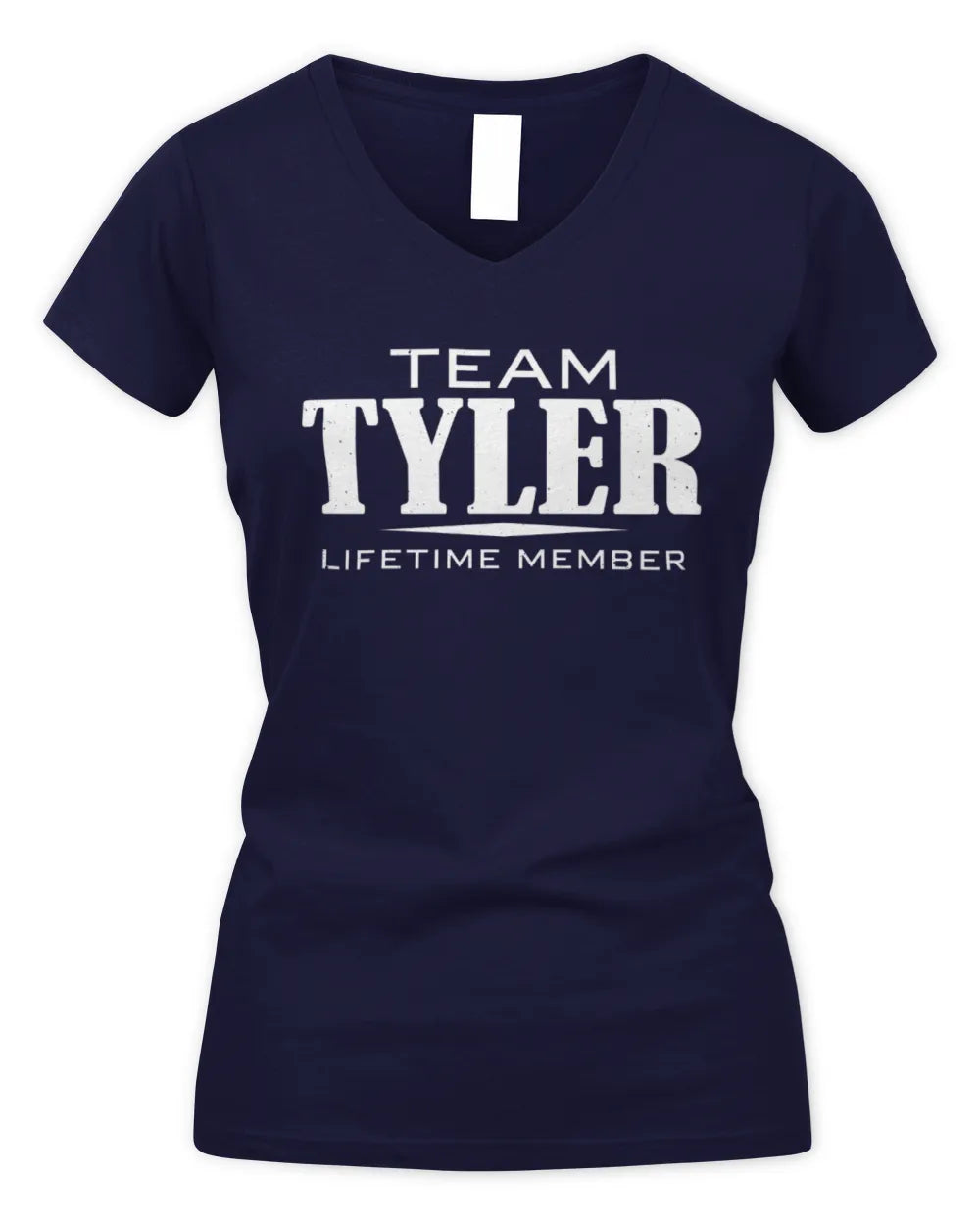 TYLER BL62-K4-128 - Personalized “Team NAME Lifetime Member” - Women's V-Neck T-Shirt - Navy