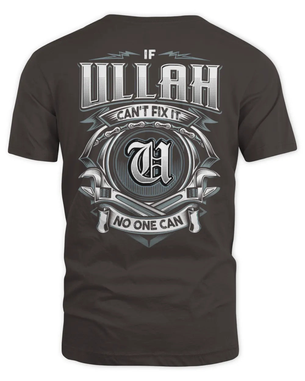 ULLAH AP81-K4-626 - Personalized Ahmed Quote Apparel “If Ahmed Can't Fix It, No One Can” - Unisex Standard T-Shirt - Dark Chocolate