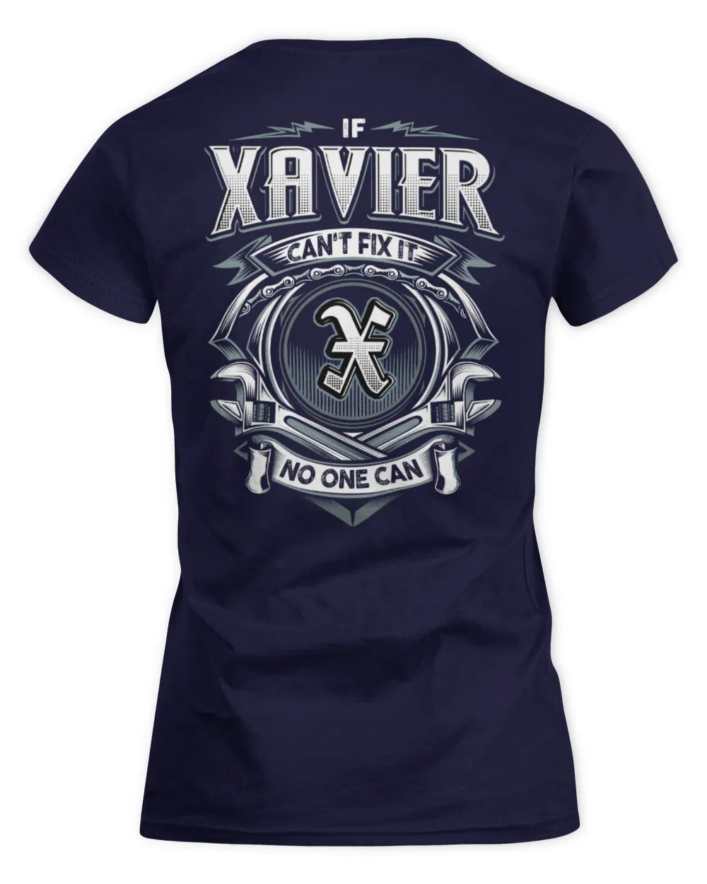 XAVIER AP81-K4-626 - Personalized Ahmed Quote Apparel “If Ahmed Can't Fix It, No One Can” - Women's Standard T-Shirt - Navy