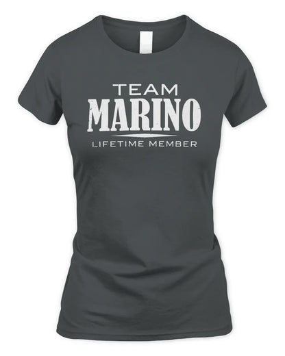 MARINO BL62-K4-128 - Personalized “Team NAME Lifetime Member” - Women's Standard T-Shirt - Charcoal