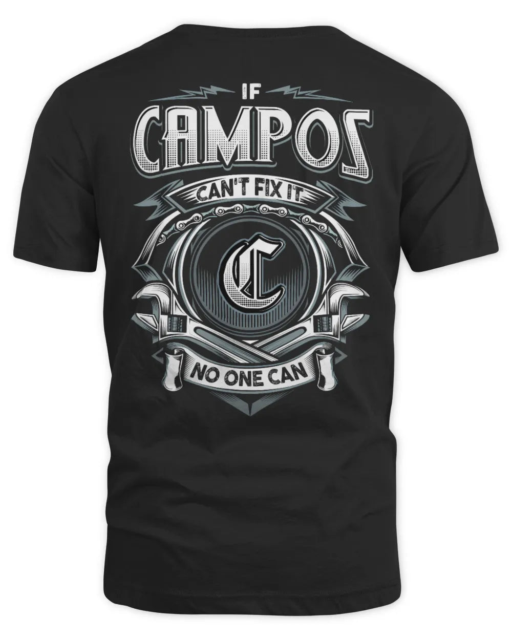 CAMPOS AP81-K4-626 - Personalized Ahmed Quote Apparel “If Ahmed Can't Fix It, No One Can” - Unisex Standard T-Shirt - Black
