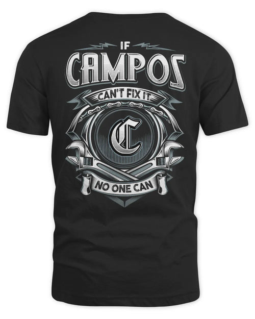 CAMPOS AP81-K4-626 - Personalized Ahmed Quote Apparel “If Ahmed Can't Fix It, No One Can” - Unisex Standard T-Shirt - Black